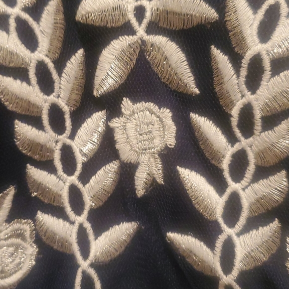 Navy embroidered dress - Picture 8 of 9